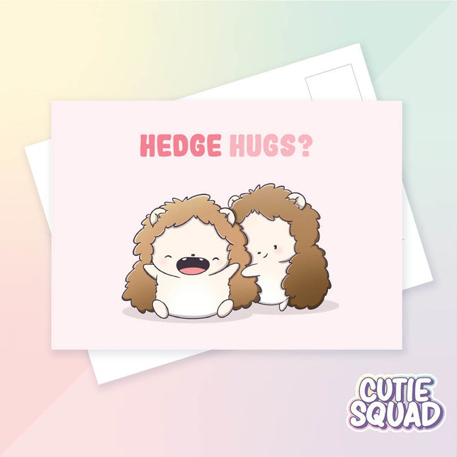 CutieSquad Ansichtkaart - Hedge Hugs