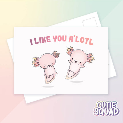 CutieSquad Ansichtkaart - I like you a lotl