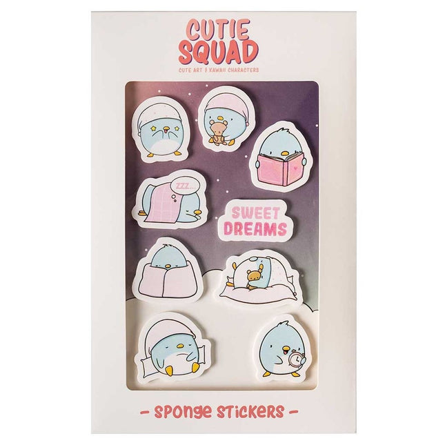 CutieSquad Big foam stickers - Sleepy Penguins