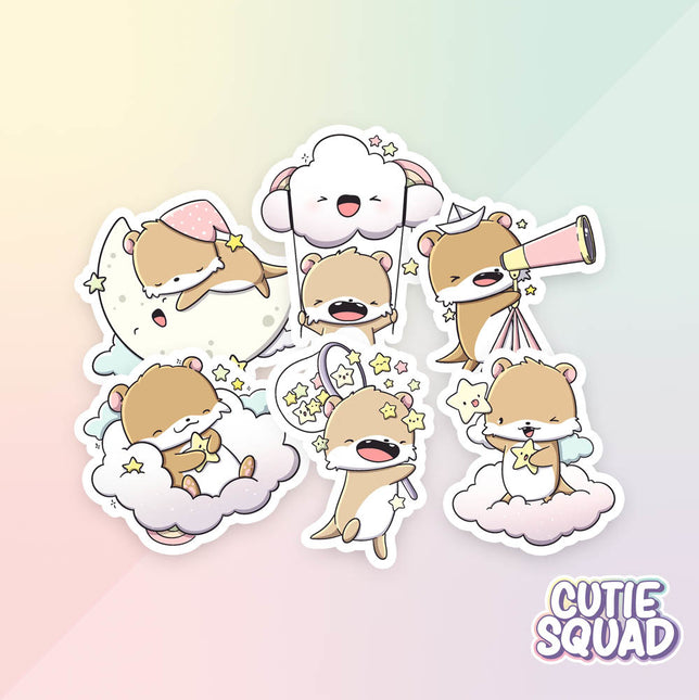 CutieSquad Stickerset - Cloudy Otters