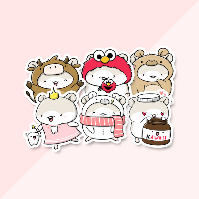 CutieSquad Stickerset - Hamsters in February (LIMITED!)