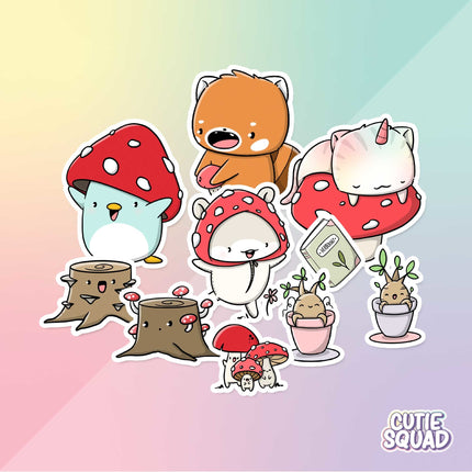 CutieSquad Stickerset - Mushroom Forest