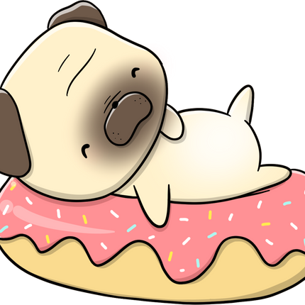 CutieSquad Stickerset - Pugs with food