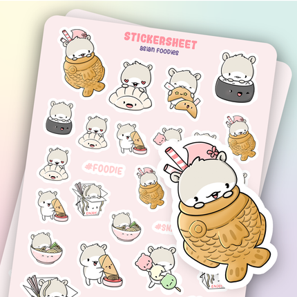 CutieSquad Stickervel - Asian Foodies