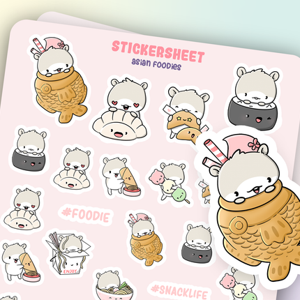 CutieSquad Stickervel - Asian Foodies