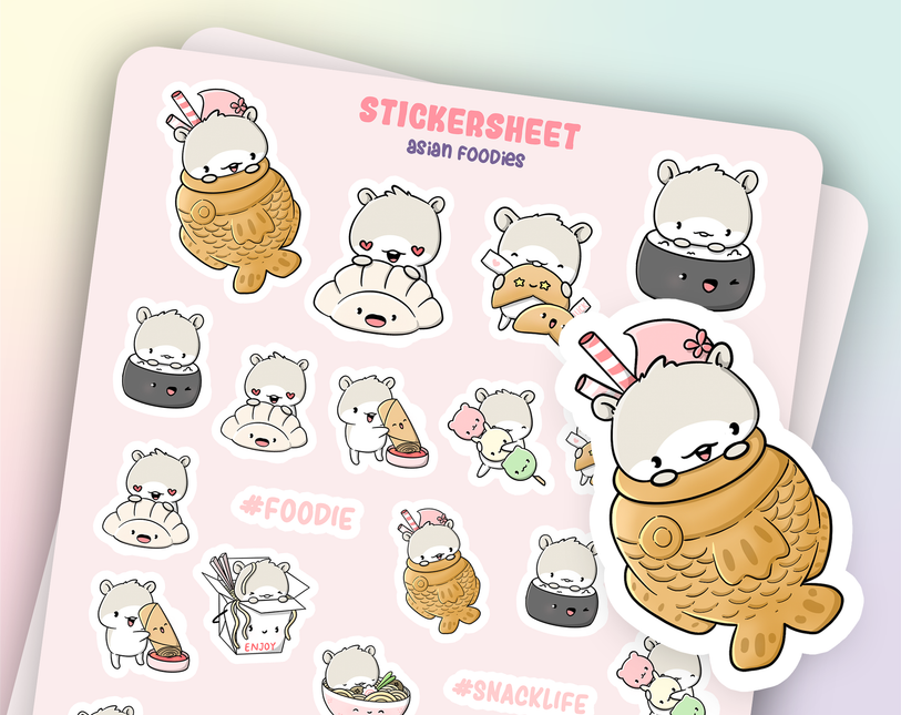 CutieSquad Stickervel - Asian Foodies