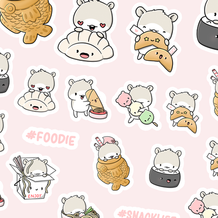 CutieSquad Stickervel - Asian Foodies