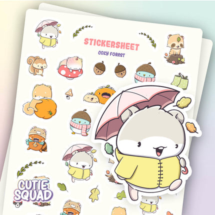 CutieSquad Stickervel - Cozy Forest