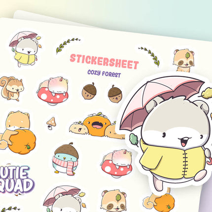 CutieSquad Stickervel - Cozy Forest