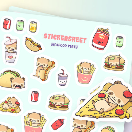 CutieSquad Stickervel - Junkfood Party