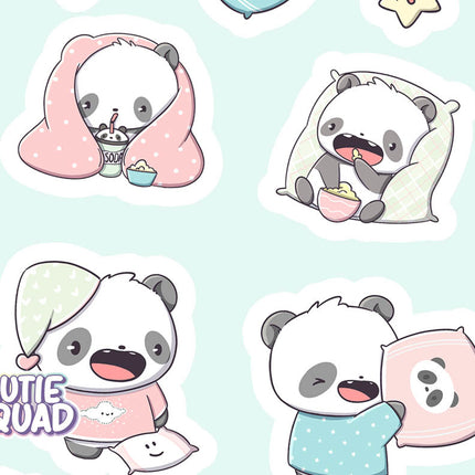 CutieSquad Stickervel - Panda Sleepover