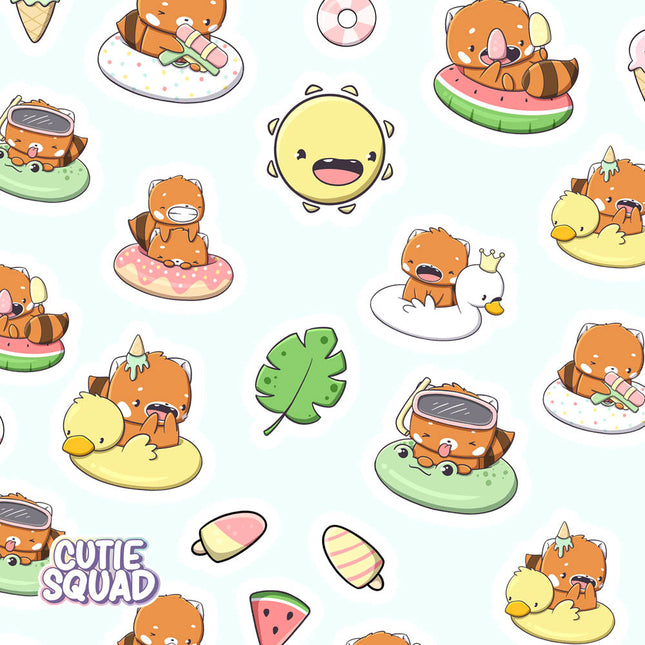 CutieSquad Stickervel -  Pool Party