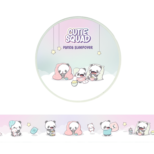 CutieSquad Washi tape - Panda Sleepover