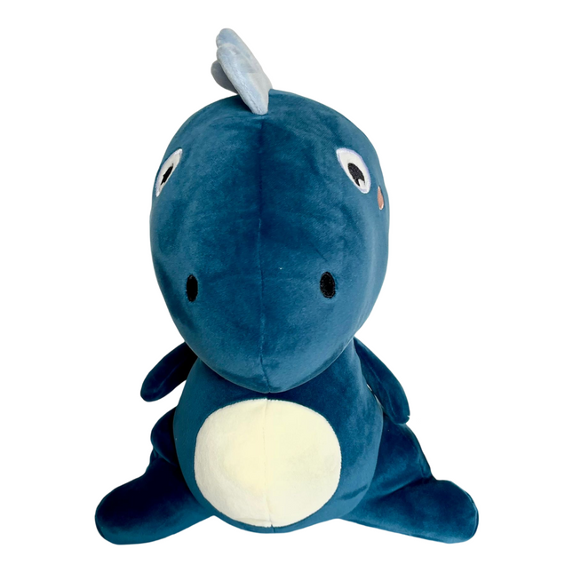 Kenji Draak dino knuffel - 35 cm - blauw