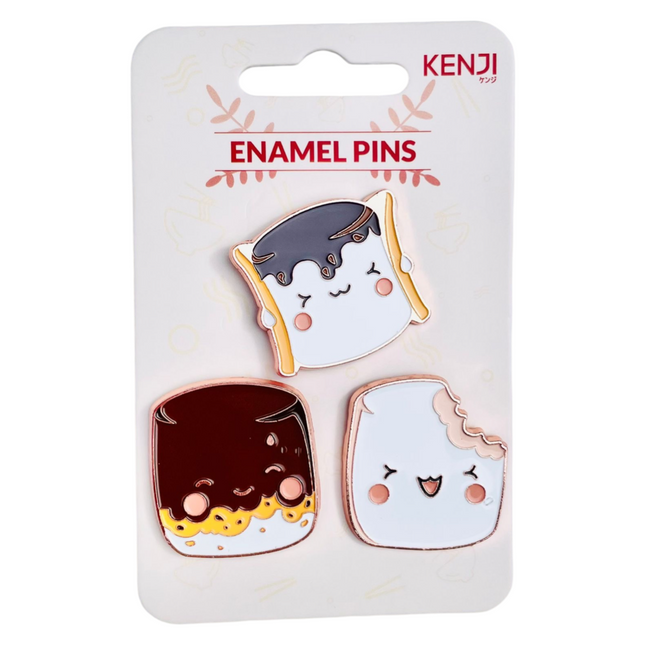 Kenji Driedelige set pins - Marshmellows