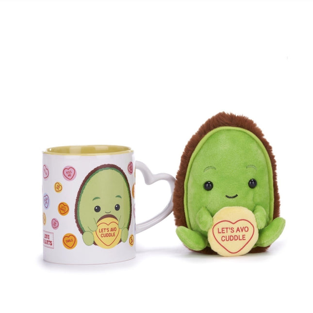 Love Hearts Cadeauset avocado - Let's avo cuddle - mok en knuffel