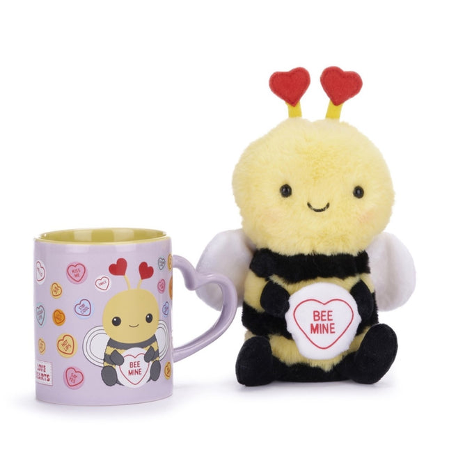 Love Hearts Cadeauset bij - Bee mine - mok en knuffel