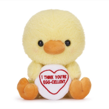 Love Hearts Eend knuffel - I think you''re egg-celent - 18 cm