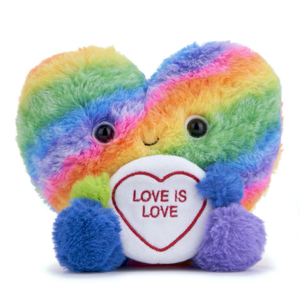 Love Hearts Regenboog knuffel - Love is love - 18 cm