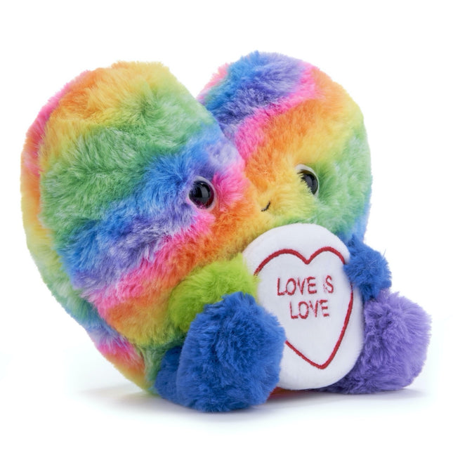 Love Hearts Regenboog knuffel - Love is love - 18 cm