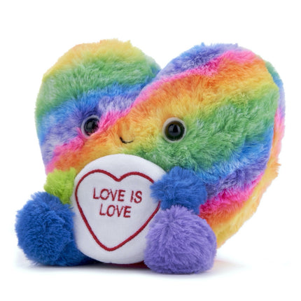 Love Hearts Regenboog knuffel - Love is love - 18 cm