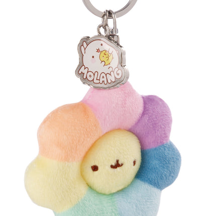 Molang Bloem sleutelhanger met Molang bedeltje - 7 cm