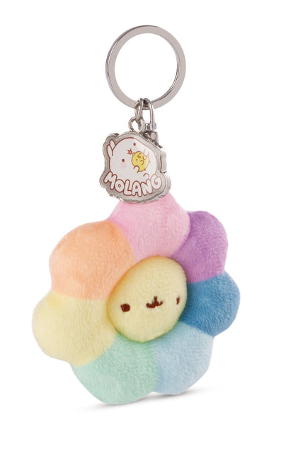 Molang Bloem sleutelhanger met Molang bedeltje - 7 cm