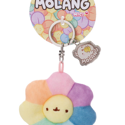 Molang Bloem sleutelhanger met Molang bedeltje - 7 cm