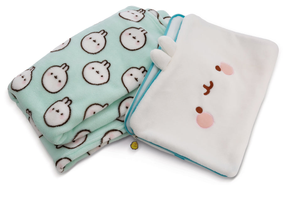 Molang Fleece deken - kussen