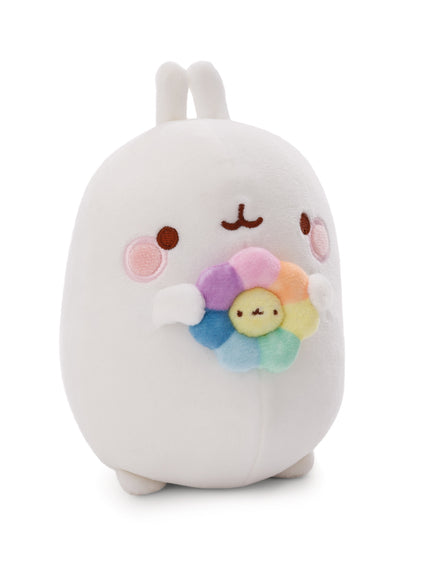 Molang Molang knuffel met bloem - 48 cm