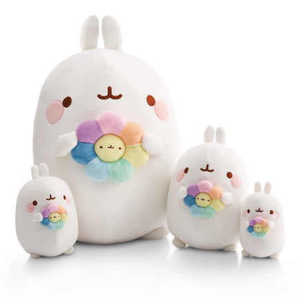 Molang Molang knuffel met bloem - 48 cm