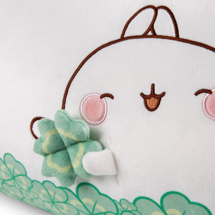 Molang Molang kussen met klaver - 43 x 25 cm