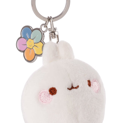 Molang Molang sleutelhanger met bloem - 6 cm