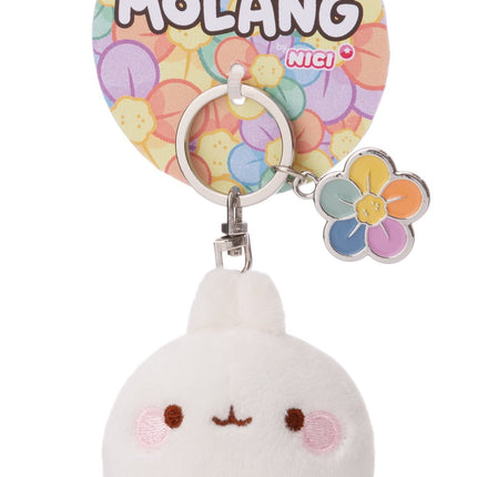 Molang Molang sleutelhanger met bloem - 6 cm