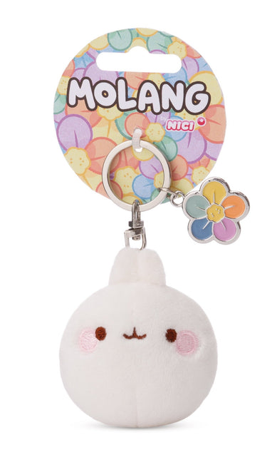 Molang Molang sleutelhanger met bloem - 6 cm