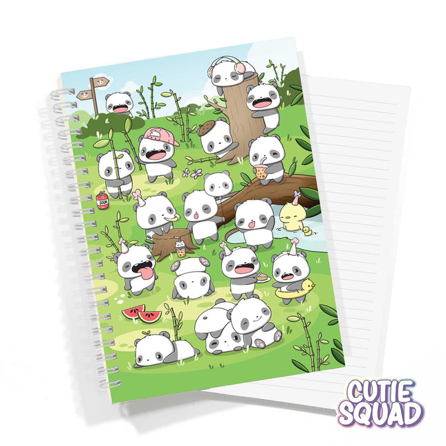 A5 Notebook - Panda Forest