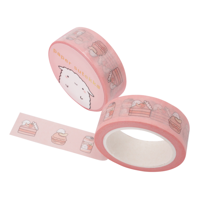 Paper Sutekka Washi Tape - Mochi Peach Desserts