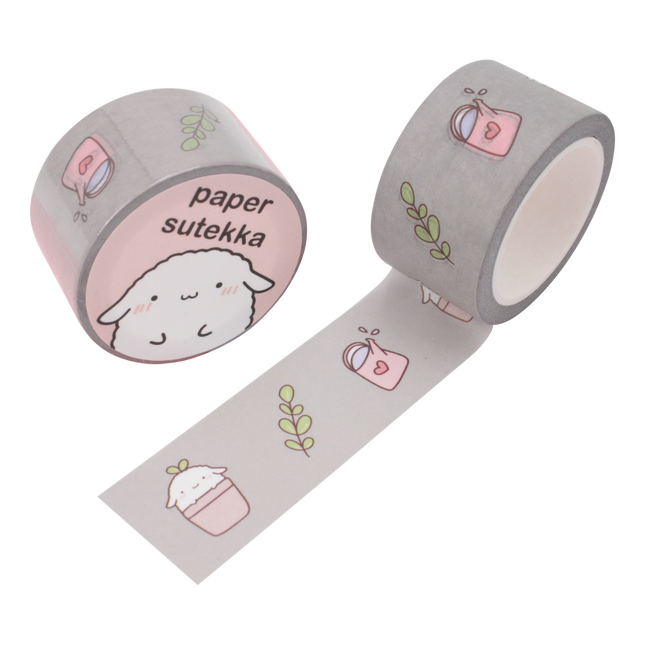 Paper Sutekka Washi Tape - Plant Pot Mochi  25 mm