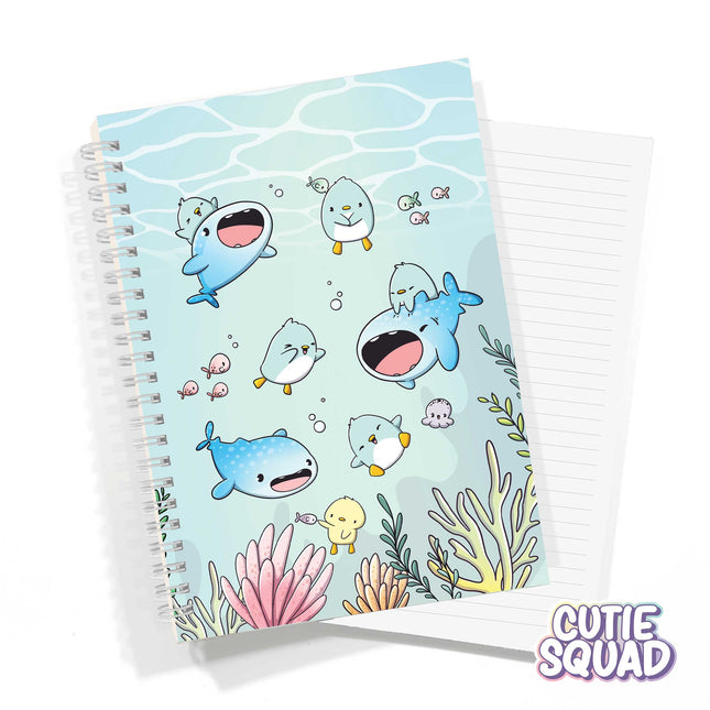 A5 Notebook - Penguins and Whales