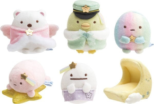 San-X Sumikkogurashi mini plushies - Starry Sky Walk