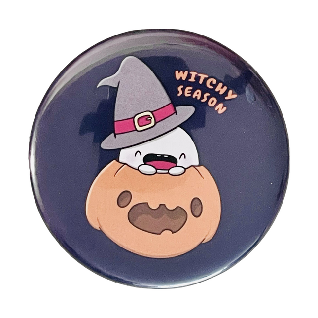 Yuki the Ghost Button - Witchy Season